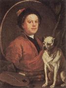 The Painter and his Pug HOGARTH, William